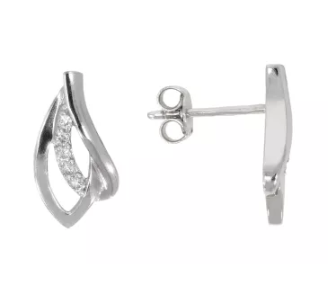Náušnice z bieleho zlata 3739