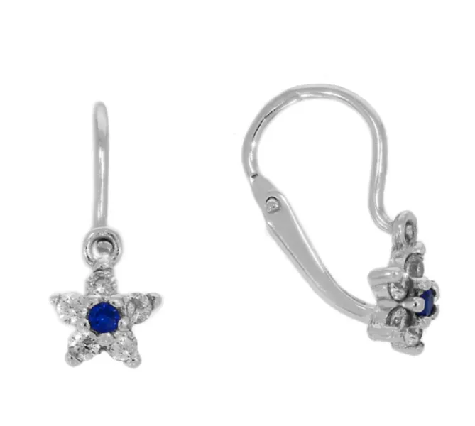 Detské náušnice z bieleho zlata 4458