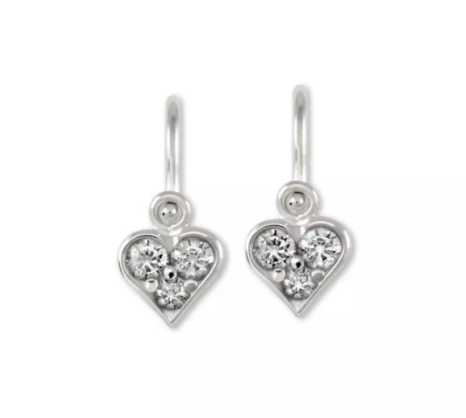 Detské náušnice z bieleho zlata 3416