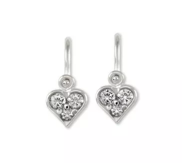 Detské náušnice z bieleho zlata 3416