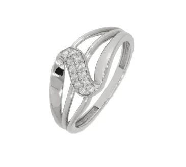 Prsteň z bieleho zlata 2823