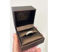 Diamantový prsteň z bieleho zlata 136