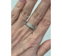 Diamantový prsteň z bieleho zlata 136