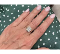 Prsteň z bieleho zlata 2147