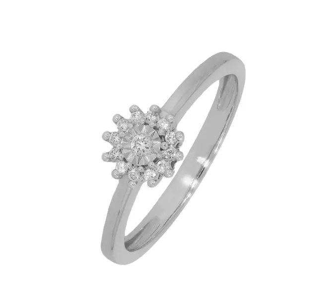 Diamantový prsteň z bieleho zlata 135