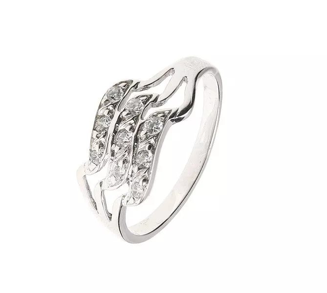 Prsteň z bieleho zlata 372