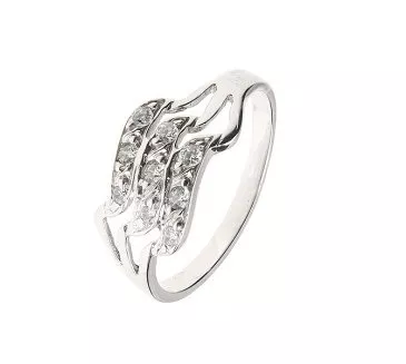 Prsteň z bieleho zlata 372