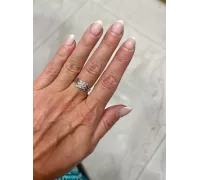 Prsteň z bieleho zlata 372