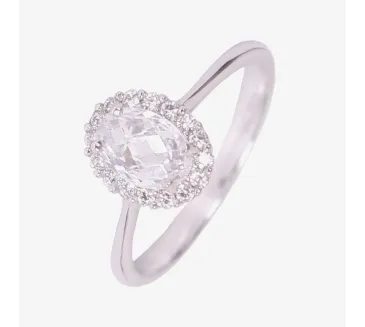 Prsteň z bieleho zlata 1386