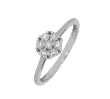 Diamantový prsteň z bieleho zlata 132