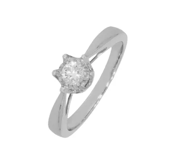 Diamantový prsteň z bieleho zlata 134