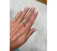 Prsteň z bieleho zlata 357