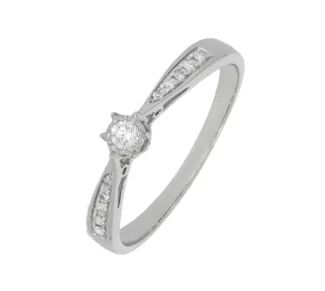 Diamantový prsteň z bieleho zlata 150