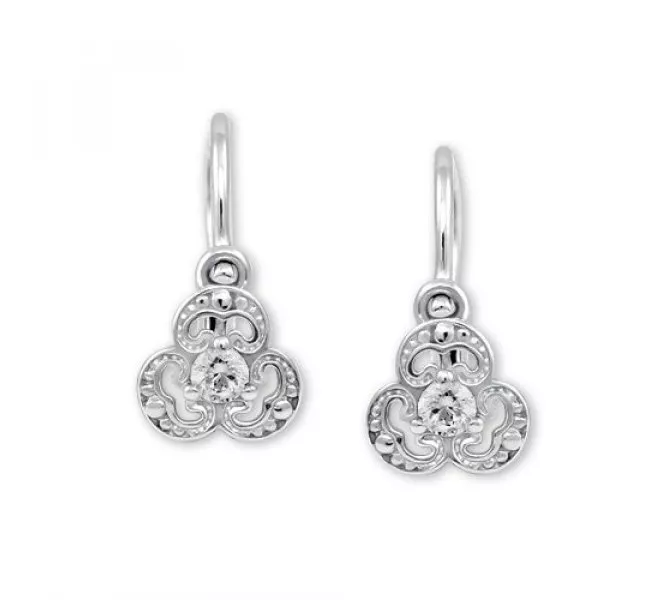 Detské náušnice z bieleho zlata 2398