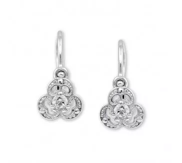 Detské náušnice z bieleho zlata 2398