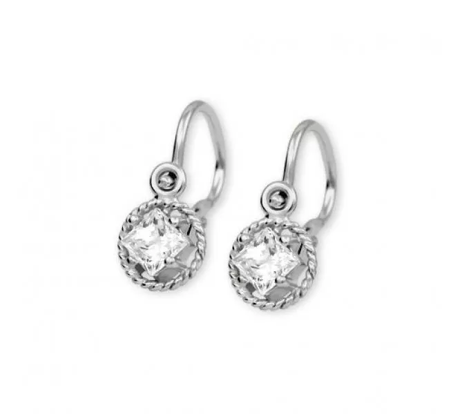 Detské náušnice z bieleho zlata 2397