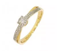 Diamantový zlatý prsteň 006