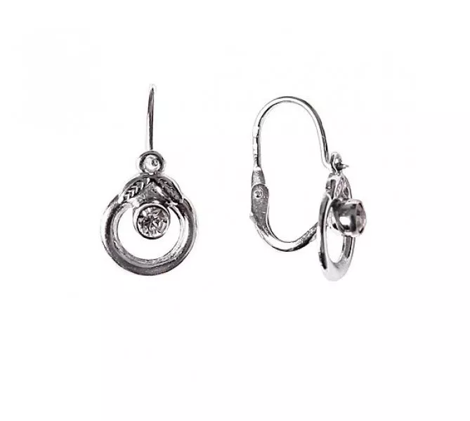 Detské náušnice z bieleho zlata 756