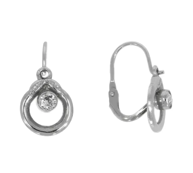 Detské náušnice z bieleho zlata 756