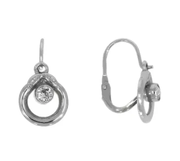 Detské náušnice z bieleho zlata 756