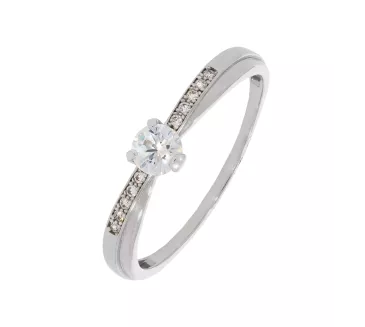 Prsteň z bieleho zlata 2549