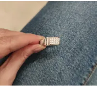 Prsteň z bieleho zlata 448