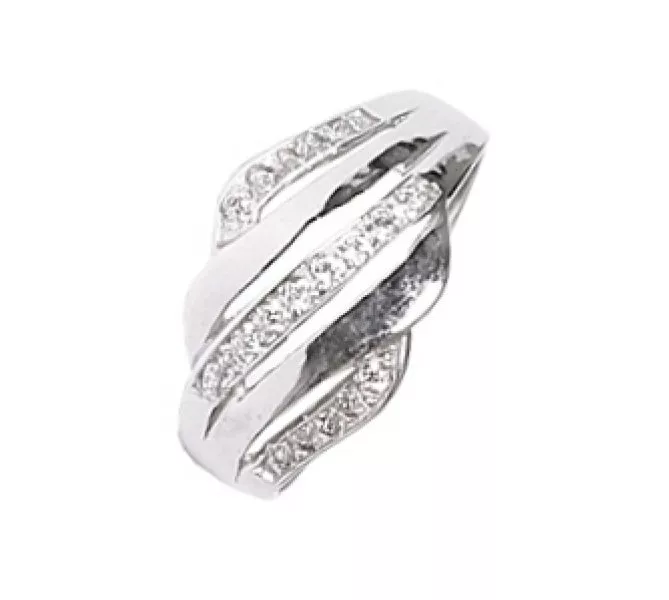 Prsteň z bieleho zlata 707