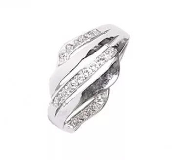 Prsteň z bieleho zlata 707
