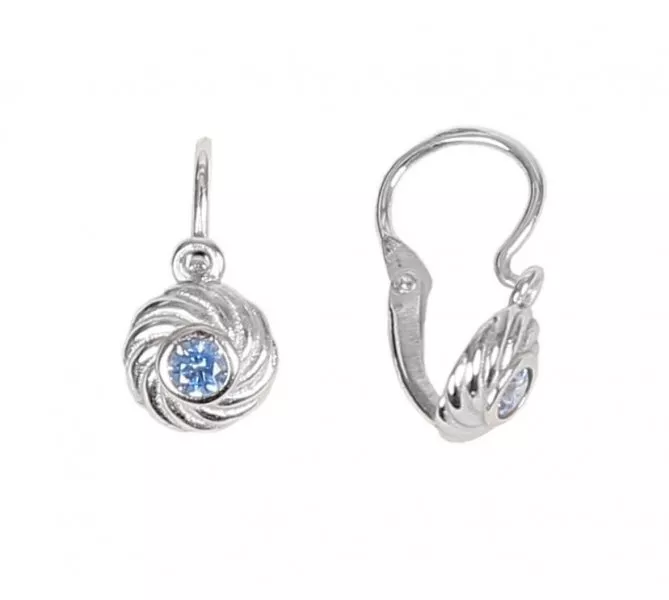 Detské náušnice z bieleho zlata 1728