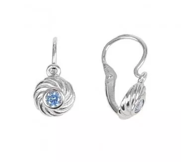 Detské náušnice z bieleho zlata 1728