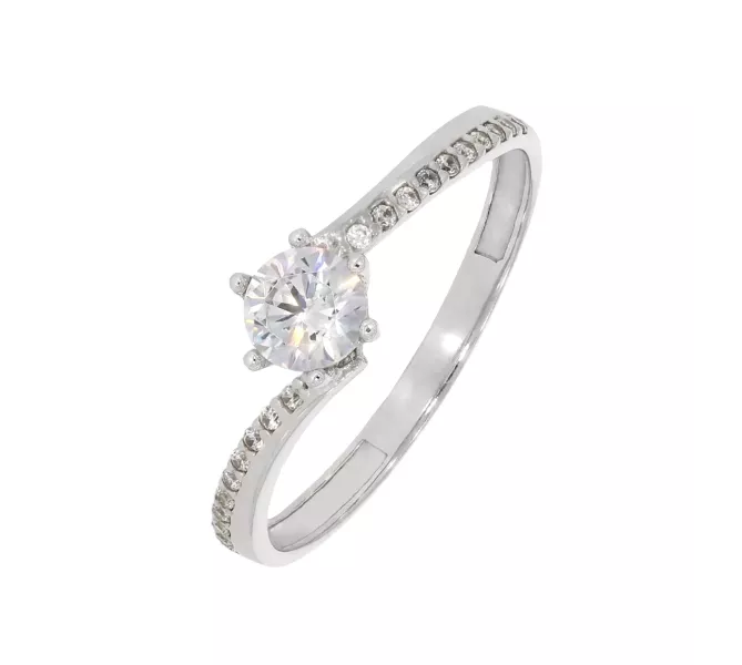 Prsteň z bieleho zlata 2548