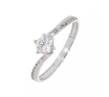 Prsteň z bieleho zlata 2548