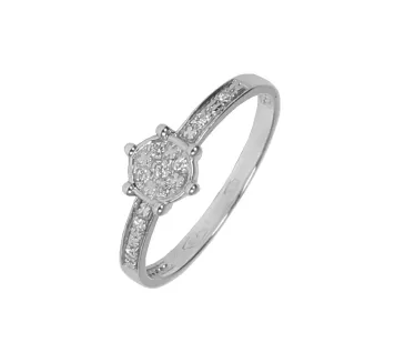 Prsteň z bieleho zlata 2551