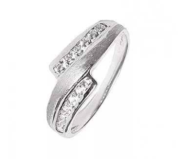 Prsteň z bieleho zlata 600