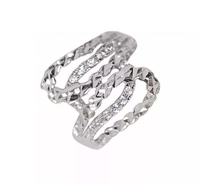 Prsteň z bieleho zlata 779