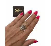 Prsteň z bieleho zlata 779