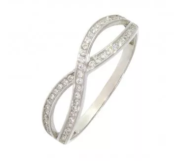 Prsteň z bieleho zlata 2295