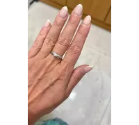 Prsteň z bieleho zlata 356