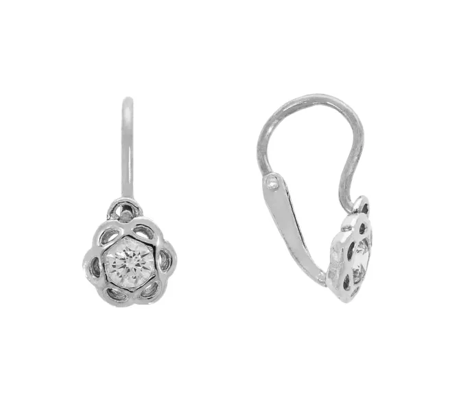 Detské náušnice z bieleho zlata 3785