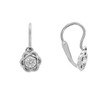 Detské náušnice z bieleho zlata 3785