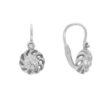 Detské náušnice z bieleho zlata 3786