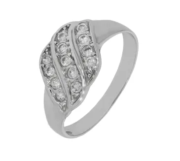 Prsteň z bieleho zlata 1211