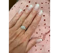 Prsteň z bieleho zlata 1211