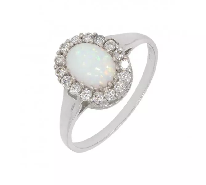 Prsteň z bieleho zlata 1638