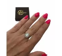 Prsteň z bieleho zlata 992