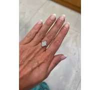 Prsteň z bieleho zlata 1349