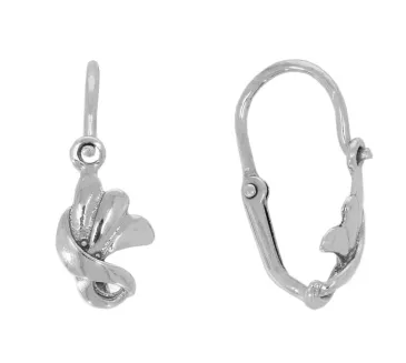 Detské náušnice z bieleho zlata 750