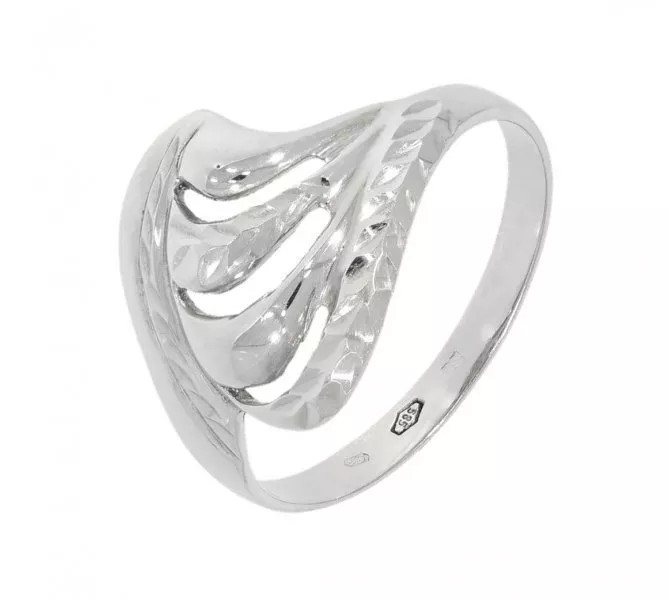 Prsteň z bieleho zlata 976