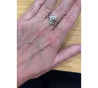 Prsteň z bieleho zlata 976