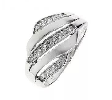 Prsteň z bieleho zlata 141